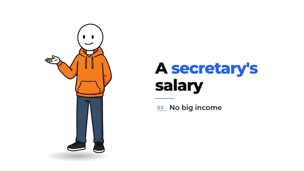 Character + props on pure white, crisp text — sample