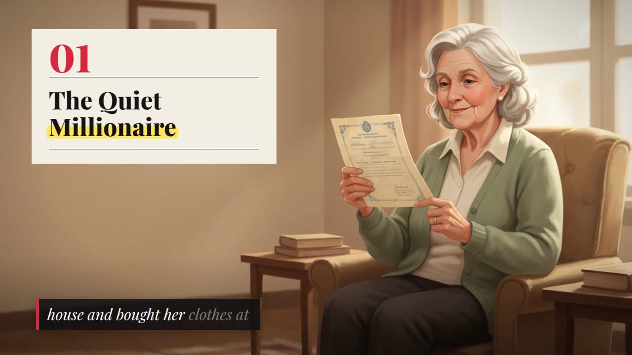 Full-screen images with editorial serif titles — sample